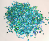 Maui Waui Wowie Hemp Leaf Glitter Shapes / 5mm Holographic Cannabis / Pot Leaves / Rave / Marijuana Weed / Ganja Sequins