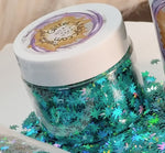 Maui Waui Wowie Hemp Leaf Glitter Shapes / 5mm Holographic Cannabis / Pot Leaves / Rave / Marijuana Weed / Ganja Sequins