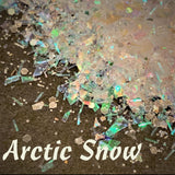 ARCTIC SNOW White Glitter Mix / EXCLUSIVE Iridescent Color Shifting / 1.75 oz Bottle/ Geode Tumblers/ Bride Crafts