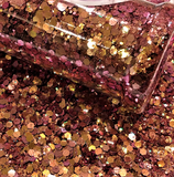 CALYPSO CHAMELEON Chunky to Fine GLITTER Mix / Color-shift / Rose to Gold / Resin Art / Holiday Crafts / 2 oz Shaker Bottle