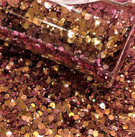 CALYPSO CHAMELEON Chunky to Fine GLITTER Mix / Color-shift / Rose to Gold / Resin Art / Holiday Crafts / 2 oz Shaker Bottle