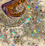 DISCO BALL HOLO Jumbo to Fine Glitter Mix / 1.75 oz. Bottle / Silver Holographic / Nail art / Chunky Opaque / Dazzling Bling