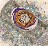 DISCO BALL HOLO Jumbo to Fine Glitter Mix / 1.75 oz. Bottle / Silver Holographic / Nail art / Chunky Opaque / Dazzling Bling