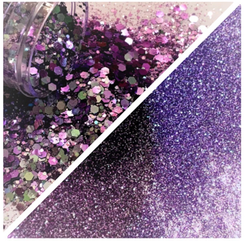 5g Violet, Vert, Blanc et Noir Dotty Chunky Glitter Mix, Artisanat