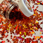 LATTE CUPS W Hearts - Holographic Glitter Shapes / 4x10mm / Gold, Orange, Brown / Fall Crafts / Nail Art / Coffee Lover /Snow Globe Tumblers