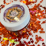 LATTE CUPS W Hearts - Holographic Glitter Shapes / 4x10mm / Gold, Orange, Brown / Fall Crafts / Nail Art / Coffee Lover /Snow Globe Tumblers