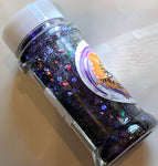 MALEFICENT Deep Purple Chunky HOLO Flash Glitter / 2 oz. Bottle / Holographic Nail Art / Solvent Resistant / Opaque / Tumblers