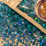 New! BLUE HOLO MOUSE Ears Glitter Shapes / 4mm / Holographic Opaque / Parties / Nail Art / Kids' Crafts / Vacation Memento