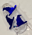 Sorcerer Hat - Royal Blue Holographic Glitter Shapes / 10mm / Witch Wizard Hat / Nail Art / Vacation Memento