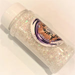ARCTIC SNOW White Glitter Mix / EXCLUSIVE Iridescent Color Shifting / 1.75 oz Bottle/ Geode Tumblers/ Bride Crafts