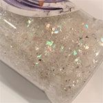 ARCTIC SNOW White Glitter Mix / EXCLUSIVE Iridescent Color Shifting / 1.75 oz Bottle/ Geode Tumblers/ Bride Crafts