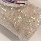 ARCTIC SNOW White Glitter Mix / EXCLUSIVE Iridescent Color Shifting / 1.75 oz Bottle/ Geode Tumblers/ Bride Crafts