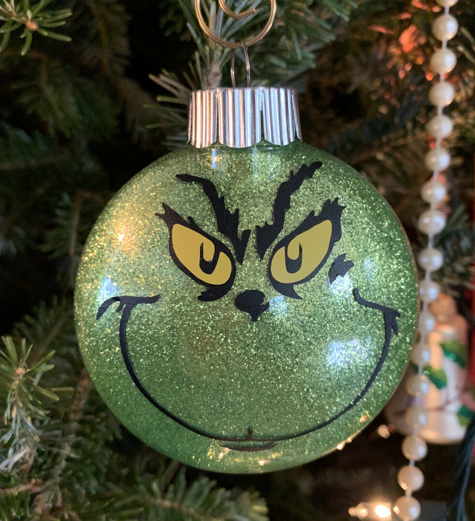 Grinch Face Christmas Lights Glitter Tumbler Mama Grinch 