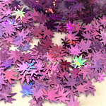 Lavender Hemp Leaf Glitter Shapes / 5mm Holographic Cannabis / Pot Leaf / Rave / Marijuana Weed / Ganja Sequins