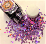 Lavender Hemp Leaf Glitter Shapes / 5mm Holographic Cannabis / Pot Leaf / Rave / Marijuana Weed / Ganja Sequins
