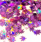 Lavender Hemp Leaf Glitter Shapes / 5mm Holographic Cannabis / Pot Leaf / Rave / Marijuana Weed / Ganja Sequins