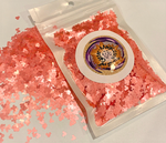 PINK SATIN MOUSE Ears - 4mm Glitter Shapes / Birthday Parties / Nail Art / Solvent Resistant Polyester / Vacation Crafts
