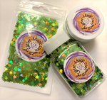 Spring Green Hemp Leaf Glitter Shapes / 5mm Holographic Cannabis / Pot Leaf / Rave / Marijuana Weed / Ganja Sequins