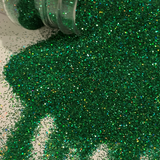 CROWN JEWEL Glitter / Green Holographic / 2 Cuts - Extra-Fine or Chunky to Fine Mix / Emerald Holo / Opaque / Pine Forest / Nail Art