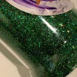 CROWN JEWEL Glitter / Green Holographic / 2 Cuts - Extra-Fine or Chunky to Fine Mix / Emerald Holo / Opaque / Pine Forest / Nail Art