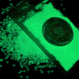 GLOW-In-The-Dark MOUSE Glitter Shapes / 4mm Ears / Birthday Parties / Nail Art / Crafts / Kids / Night UV Glow