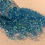 Aqua Turquoise Mist Chunky to Fine Glitter Mix /Color Shift Transluscent/ Beach Ocean Pool Designs