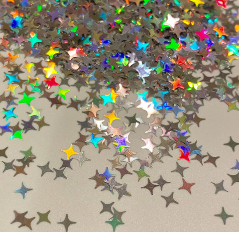 Holographic Gold Stars Shape Glitter 2mm Stars, Tiny Star Glitter 