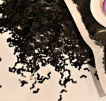 Black Bat Glitter Shapes / Parties / 5mm Nail Art / Craft for Kids