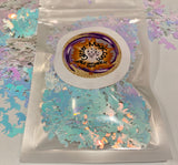 White Full body Unicorn Iridescent 15mm Glitter / Fantasy Storyboard / Parties / Nail Art / Kids' Crafts / Scrapbooking