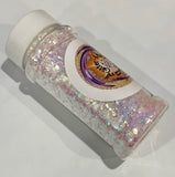 Opal Mist Rose to Lavender Shift Chunky to Fine Glitter Mix / 1.75 oz. Translucent / Ocean / Storyboard / Snow Winter White