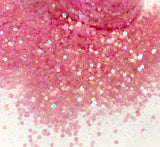Cotton Candy Mist Iridescent Glitter Mix / 2 oz Bottle Translucent Pink Color Shift / Storyboard Snow Globes / Vivid Under Black Light
