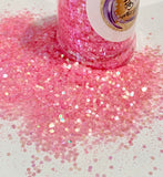 Cotton Candy Mist Iridescent Glitter Mix / 2 oz Bottle Translucent Pink Color Shift / Storyboard Snow Globes / Vivid Under Black Light