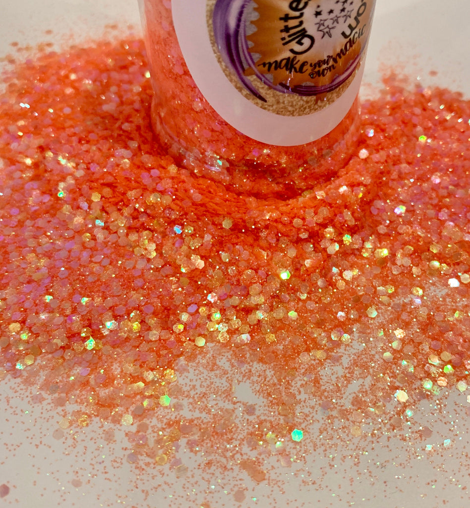 ORANGE CRUSH Iridescent Glitter Chunky Mix / Glitter Tumbler / Orange –  Glitter-Magic.com