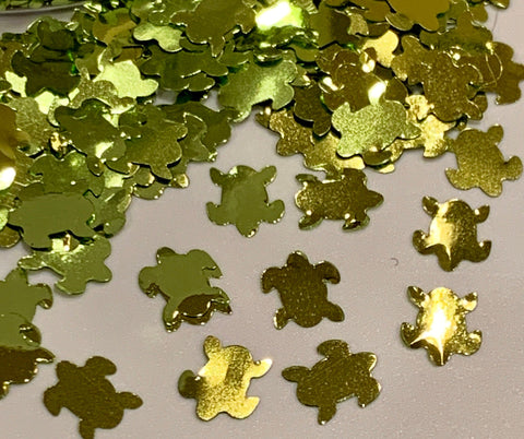 Green Sea Turtle Glitter Shapes / High Flash 8mm / Shark Week / Sea Salt Life