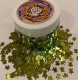 Green Sea Turtle Glitter Shapes / High Flash 8mm / Shark Week / Sea Salt Life