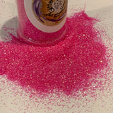 SCORCHIN' HOT Pink Iridescent Glitter/ 2 oz Bottle Fine 1/64"/Color Flashes/Nail Art/ Rave Party/Glitter Tumbler/Strong Pink w Black Light