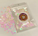 White Unicorn Head Iridescent 8mm Glitter Shapes / Fantasy Storyboard / Parties / Nail Art / Kids' Crafts