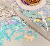 White Full body Unicorn Iridescent 15mm Glitter / Fantasy Storyboard / Parties / Nail Art / Kids' Crafts / Scrapbooking