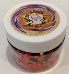 Fall Maple Leaf Red-Orange Holographic Glitter / 1/2 ounce jar / Crafts / 5mm Nail art