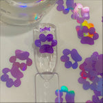 PURPLE HOLO PAWS Holographic Glitter  / 10mm Shapes / 1/2 oz. Jar / Fur Babies