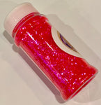 SCREAMIN HOT PINK Iridescent Chunky to Fine Mix Glitter / Violet Flashes / Rave Party / Translucent