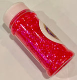 SCREAMIN HOT PINK Iridescent Chunky to Fine Mix Glitter / Violet Flashes / Rave Party / Translucent
