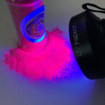 SCORCHIN' HOT Pink Iridescent Glitter/ 2 oz Bottle Fine 1/64"/Color Flashes/Nail Art/ Rave Party/Glitter Tumbler/Strong Pink w Black Light