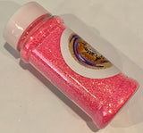 HOT Pink Iridescent Glitter/ 2 oz Bottle Fine 1/64"/ Nice Flash / Nail Art / Rave Party / Glitter Tumbler / Bright Pink w Black Light