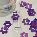 PURPLE HOLO PAWS Holographic Glitter  / 10mm Shapes / 1/2 oz. Jar / Fur Babies