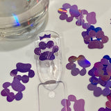 PURPLE HOLO PAWS Holographic Glitter  / 10mm Shapes / 1/2 oz. Jar / Fur Babies