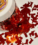 Red Kicks - Cowboy Boots Glitter/ 1/2 ounce Jar / Super High Flash / Nail Art / High Steppers / Crafts / Scrapbooking / Scoots