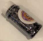 Hematite Chunky Mix Hex Glitter / 2 oz Shaker Bottle / Beautiful High Flash Gray / Masculine / Groom's Cup