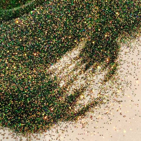 Aussie Opal Fine Color Shift Glitter / 2.25 oz. Shaker Bottle /Opaque / Green to Russet Chameleon / Autumn Tones