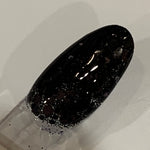 BLACK STRAPLESS Chunky to Fine Glitter Mix / 2 oz Shaker Bottle / High Flash Black